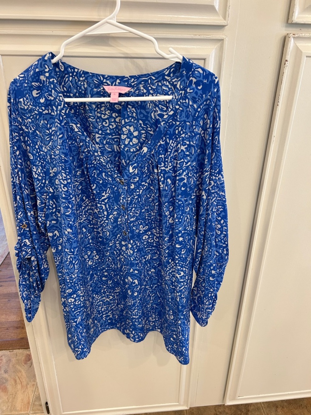 Lilly Pulitzer Blue Paisley Print Tunic Top